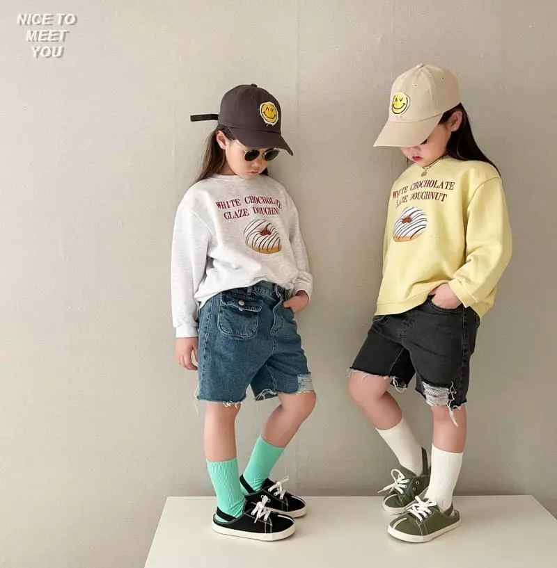 Nice To Meet You - Korean Children Fashion - #kidsshorts - Pocket Denim Shorts - 9
