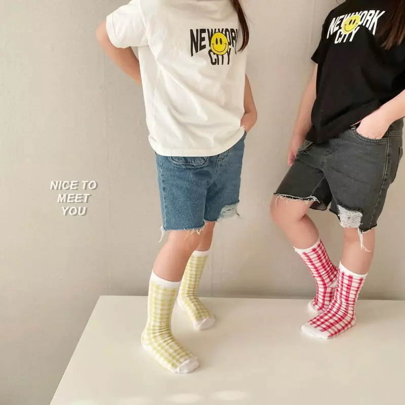 Nice To Meet You - Korean Children Fashion - #kidsshorts - Lucy Denim Shorts - 8