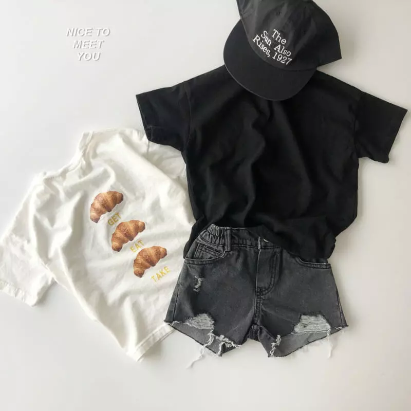 Nice To Meet You - Korean Children Fashion - #kidsstore - Croissant Tee - 8