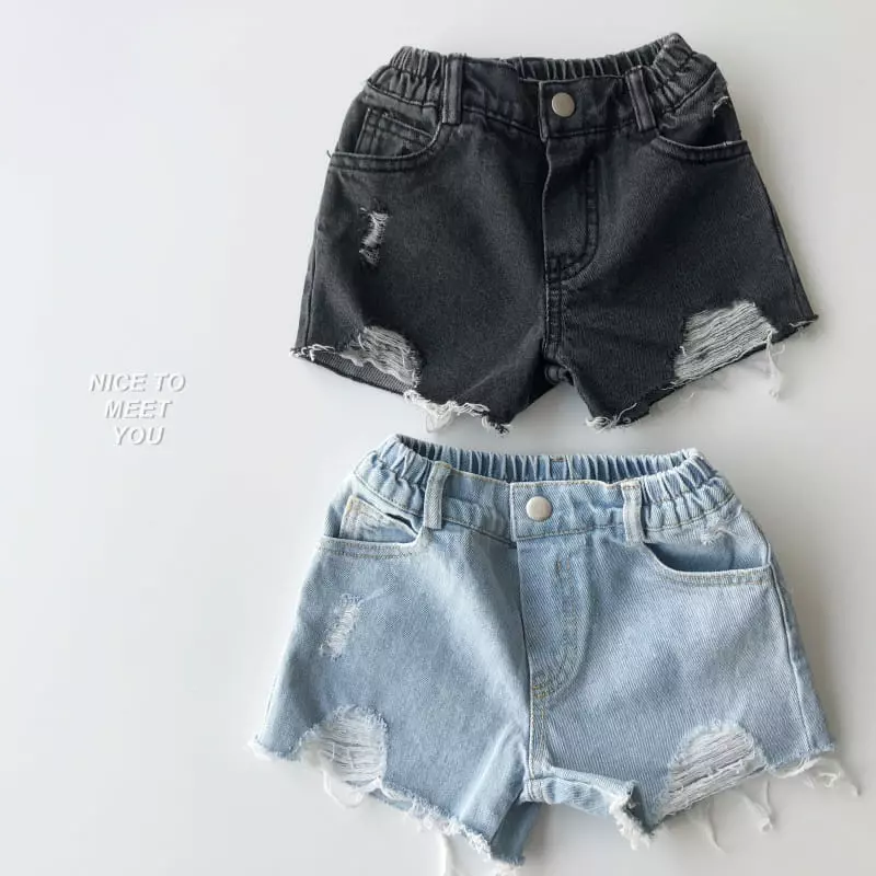 Nice To Meet You - Korean Children Fashion - #kidzfashiontrend - Lucy Denim Shorts - 10