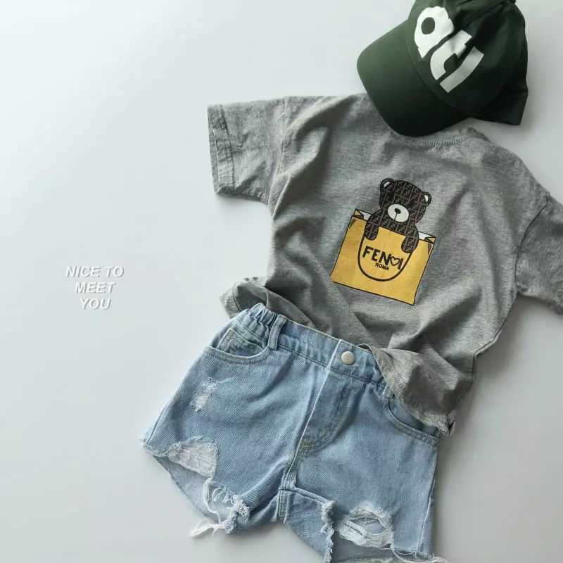 Nice To Meet You - Korean Children Fashion - #littlefashionista - Lucy Denim Shorts - 12