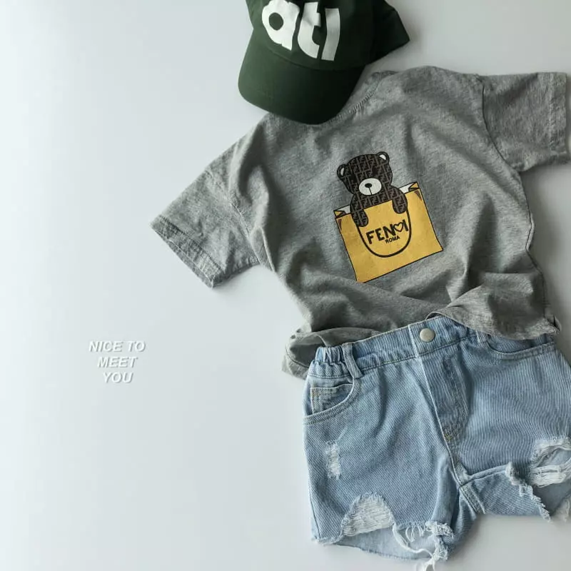 Nice To Meet You - Korean Children Fashion - #magicofchildhood - Fancy Bear Tee - 5