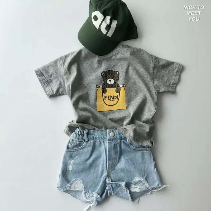Nice To Meet You - Korean Children Fashion - #prettylittlegirls - Fancy Bear Tee - 7