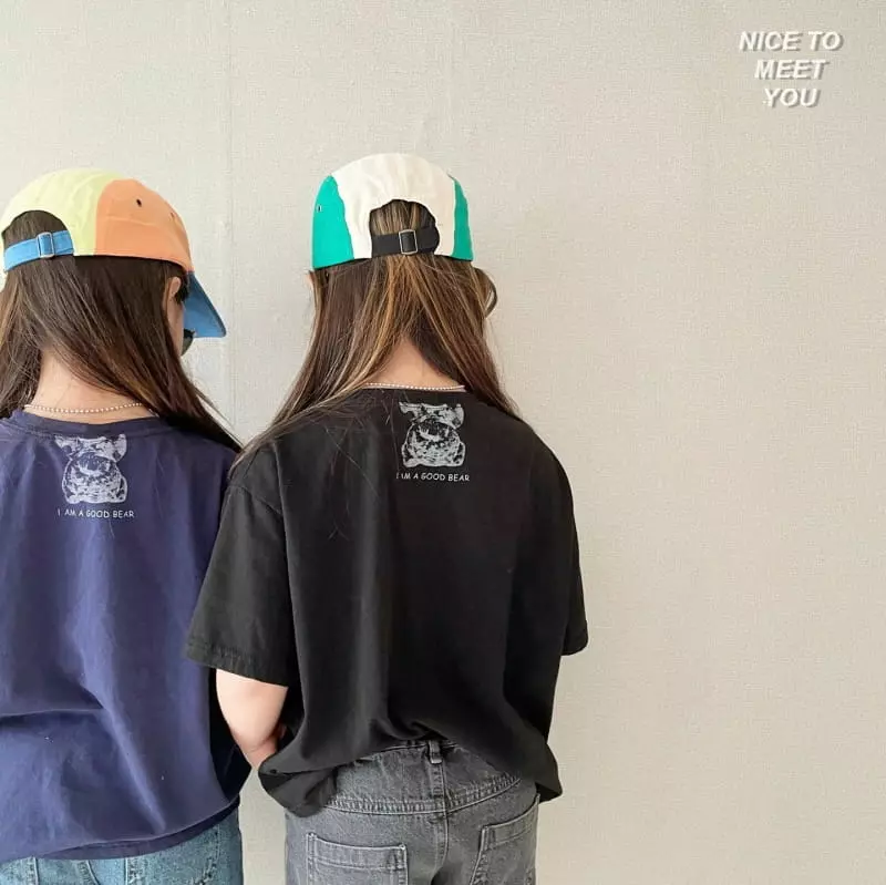 Nice To Meet You - Korean Children Fashion - #toddlerclothing - Bban Bear Tee - 2