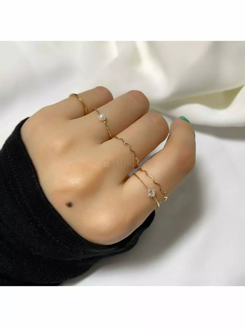 Noii - Korean Women Fashion - #vintagekidsstyle - R9054 Ring Set
