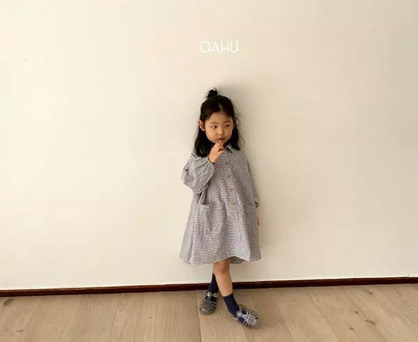 O'ahu - Korean Children Fashion - #childofig - Square Check One-piece - 5