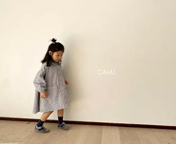 O'ahu - Korean Children Fashion - #childrensboutique - Square Check One-piece - 6