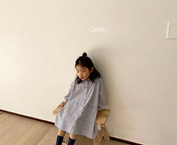 O'ahu - Korean Children Fashion - #designkidswear - Square Check One-piece - 7