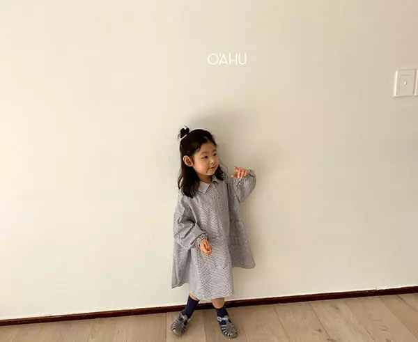 O'ahu - Korean Children Fashion - #discoveringself - Square Check One-piece - 8