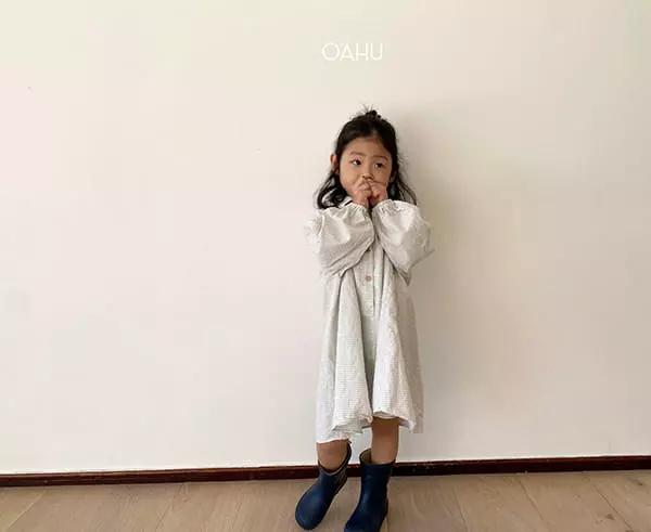 O'ahu - Korean Children Fashion - #fashionkids - Square Check One-piece - 9