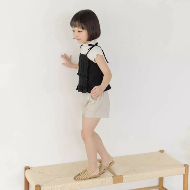 Orange Mom - Korean Children Fashion - #designkidswear - String Blouse - 2