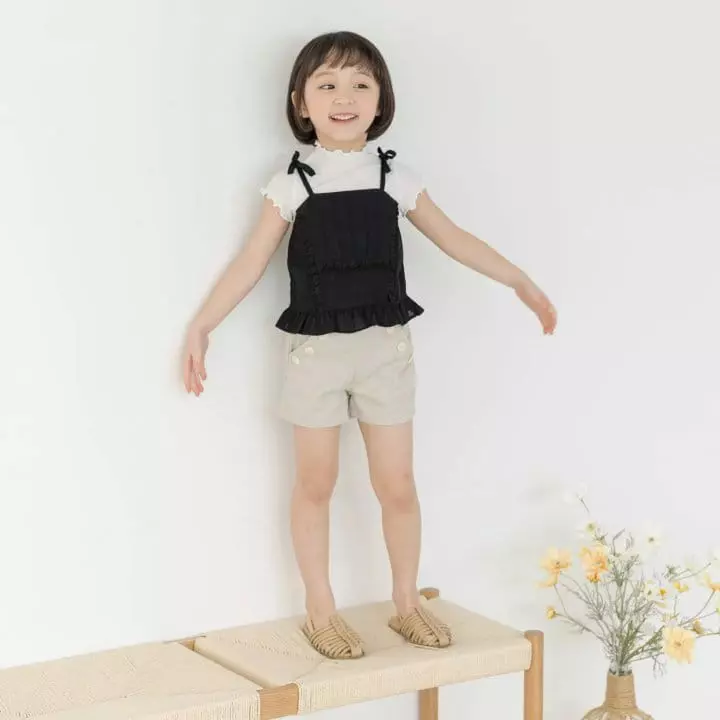 Orange Mom - Korean Children Fashion - #discoveringself - String Blouse - 3