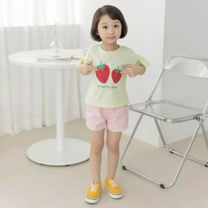 Orange Mom - Korean Children Fashion - #littlefashionista - Strawberry Tee - 2