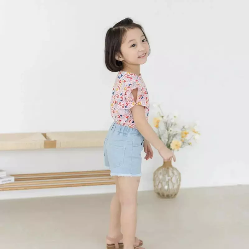 Orange Mom - Korean Children Fashion - #magicofchildhood - Denim Shorts - 2