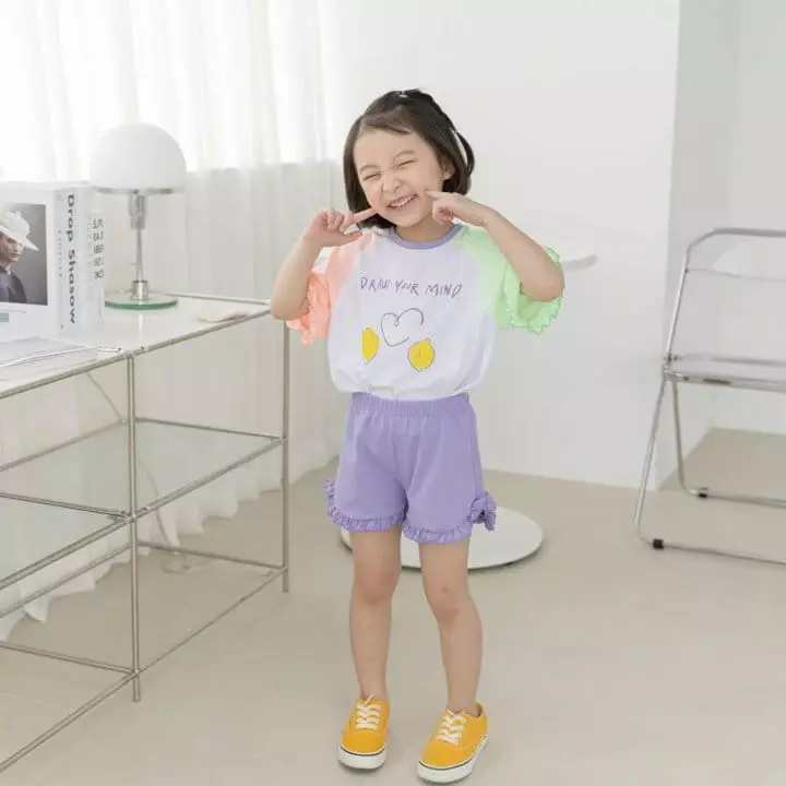 Orange Mom - Korean Children Fashion - #magicofchildhood - Lemon Tee - 2