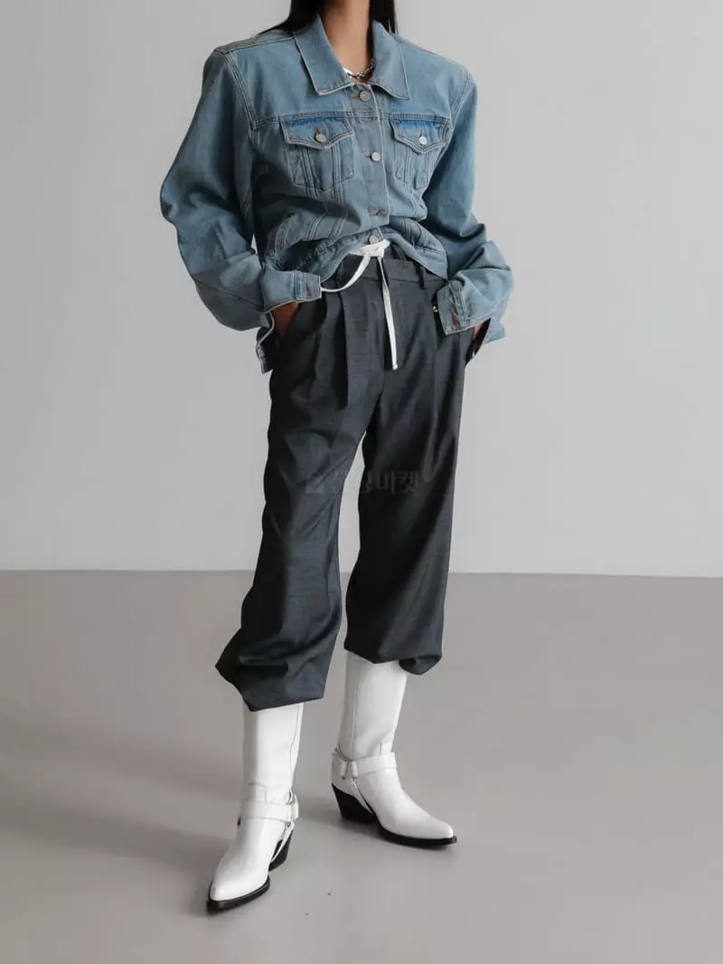 Paper Moon - Korean Women Fashion - #womensfashion - Pintuck Wide Pants - 4