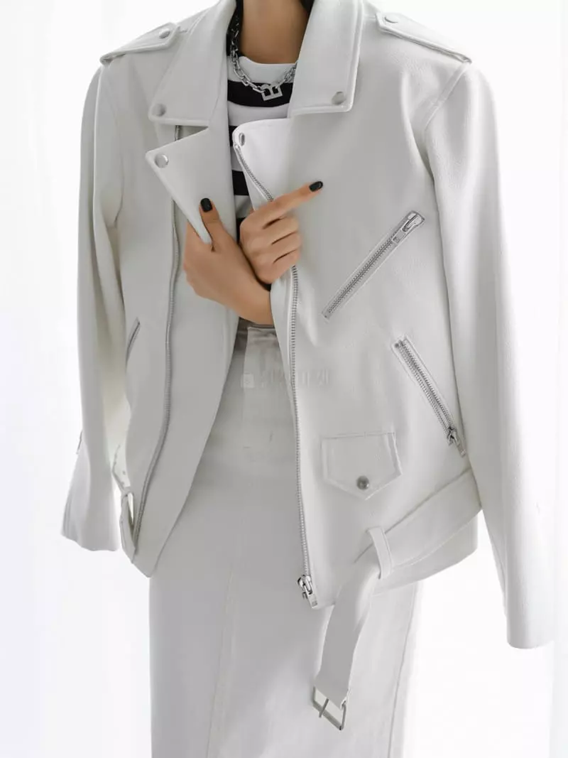 Paper Moon - Korean Women Fashion - #momslook - Oversize Leather Jacket - 3