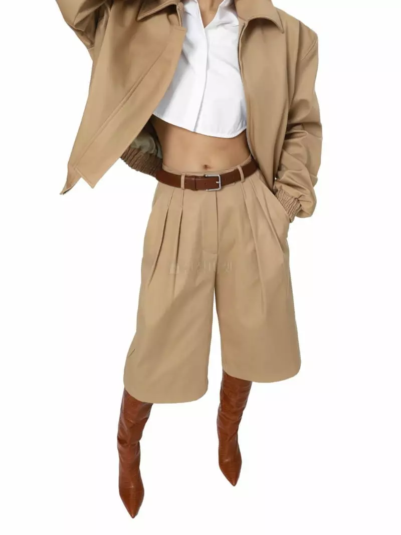 Paper Moon - Korean Women Fashion - #momslook - Cotton Twill Shorts - 2