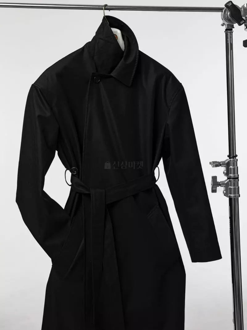 Paper Moon - Korean Women Fashion - #momslook - Oversize Wrao Detail Unbalance Trench Coat