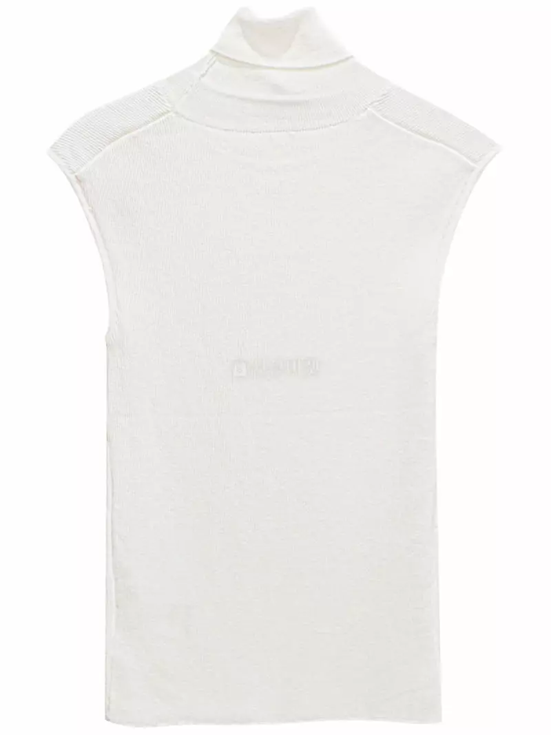 Paper Moon - Korean Women Fashion - #womensfashion - Turtleneck Sleeveless Knit Top - 4