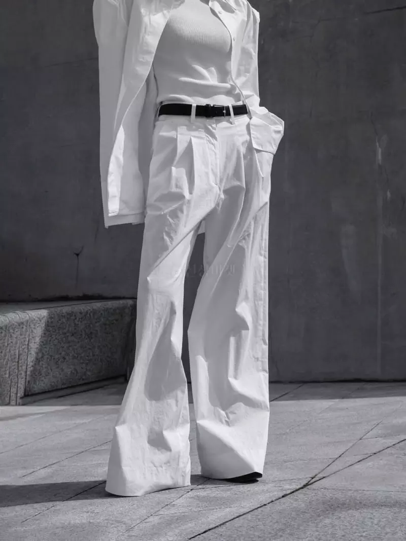 Paper Moon - Korean Women Fashion - #momslook - Paded Shoulder Shirt - 3
