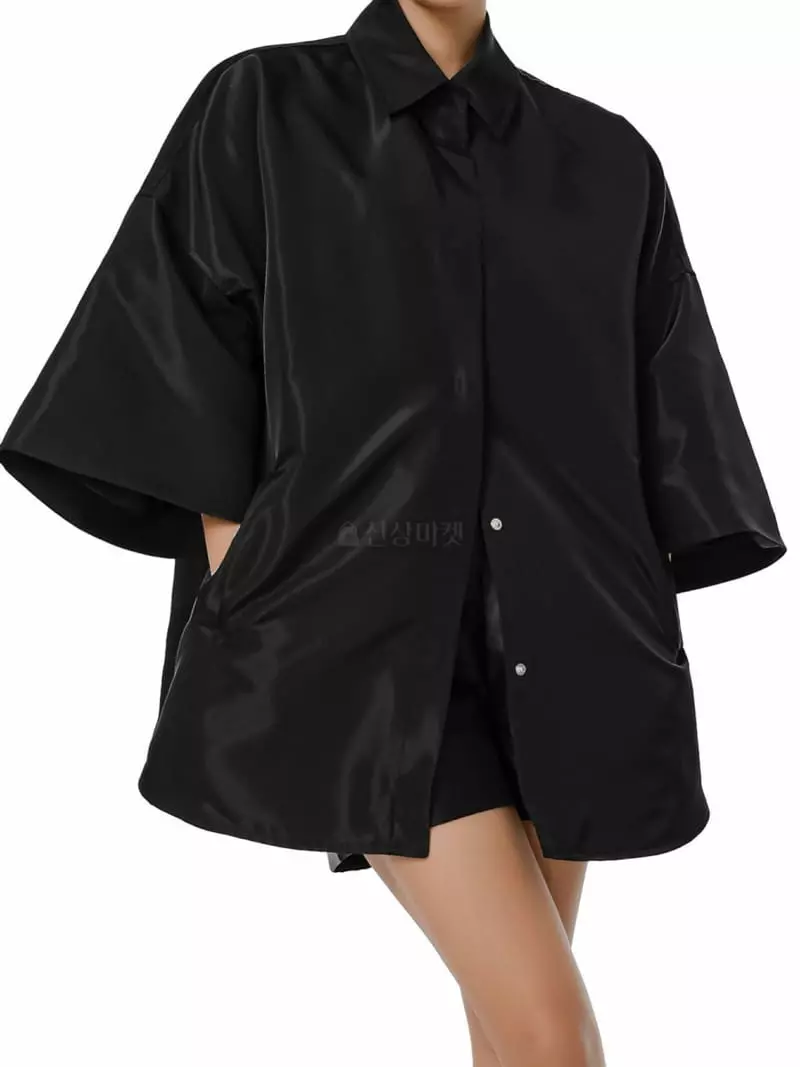 Paper Moon - Korean Women Fashion - #momslook - Shiny Half Cape Jacket - 2