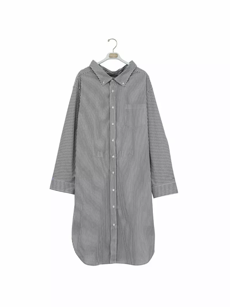 Paper Moon - Korean Women Fashion - #momslook - Stripes Swing Shirt One-piece - 8