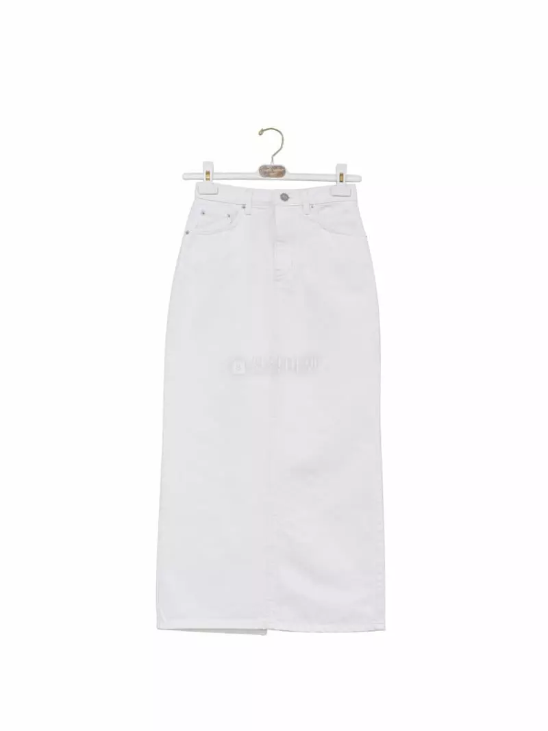 Paper Moon - Korean Women Fashion - #momslook - Corn Denim Pencel Skirt - 7