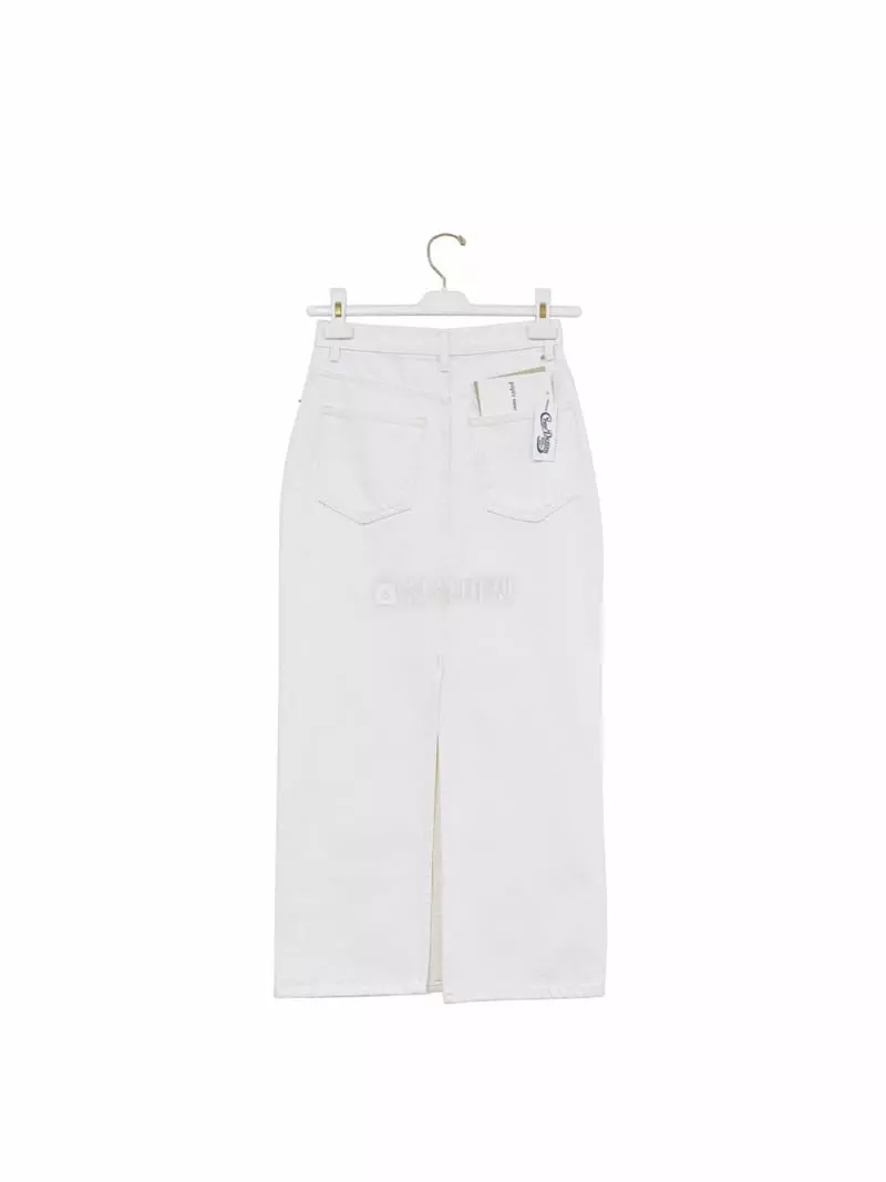 Paper Moon - Korean Women Fashion - #momslook - Corn Denim Pencel Skirt - 8