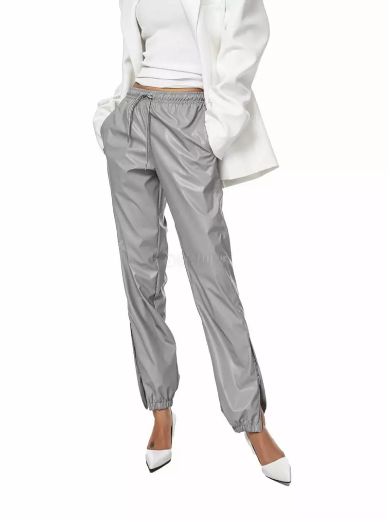 Paper Moon - Korean Women Fashion - #momslook - Soft Leather Jogger Pants - 6