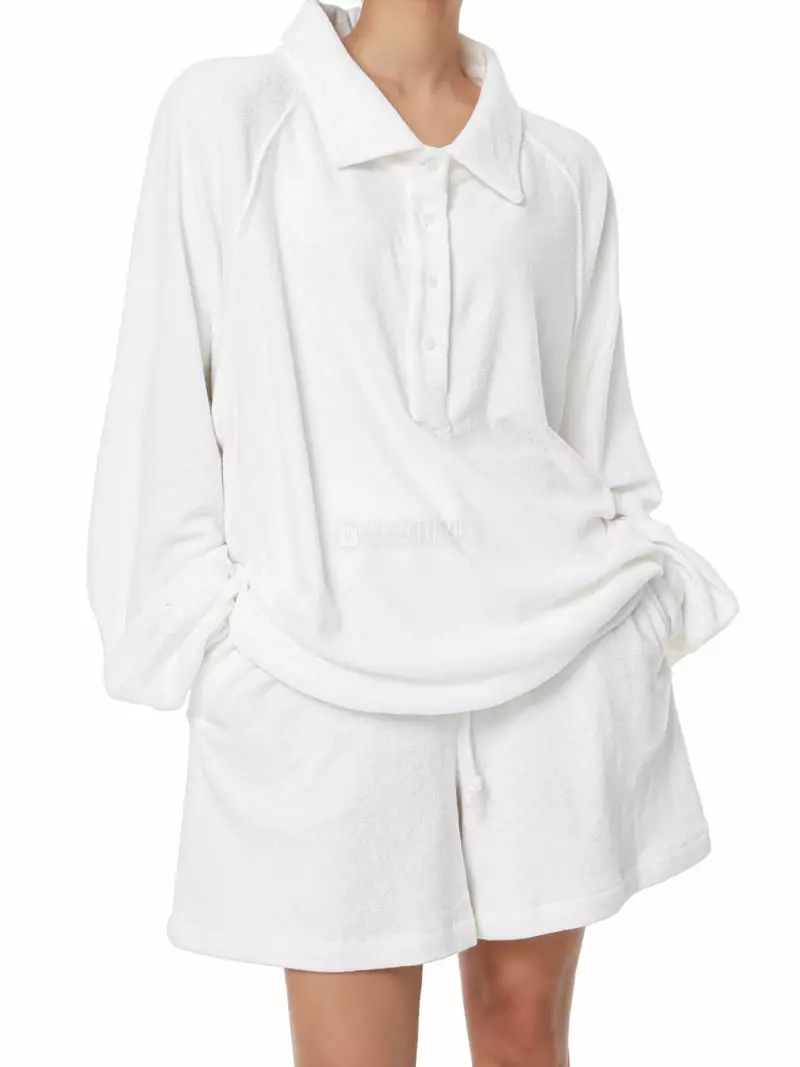 Paper Moon - Korean Women Fashion - #pursuepretty - Terry Banded Waist Shorts - 4