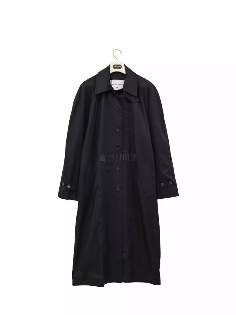 Paper Moon - Korean Women Fashion - #restrostyle - Paded Detail Trench Coat
