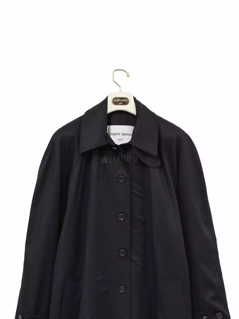 Paper Moon - Korean Women Fashion - #romanticstyle - Paded Detail Trench Coat - 2