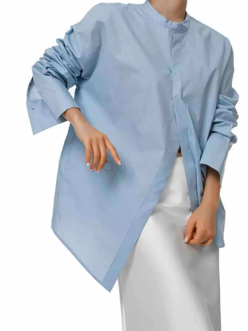 Paper Moon - Korean Women Fashion - #shopsmall - Unbalance Cotton Blouse - 5