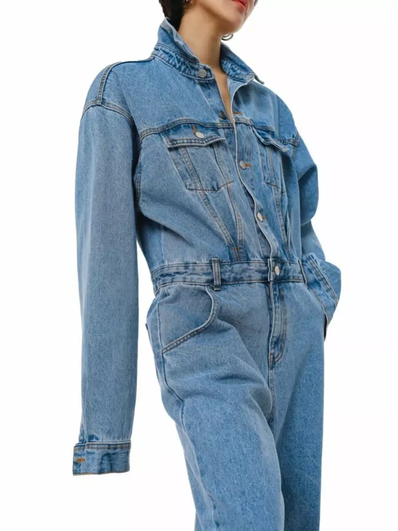 Paper Moon - Korean Women Fashion - #thatsdarling - Blue Denim Jumpsuit - 9