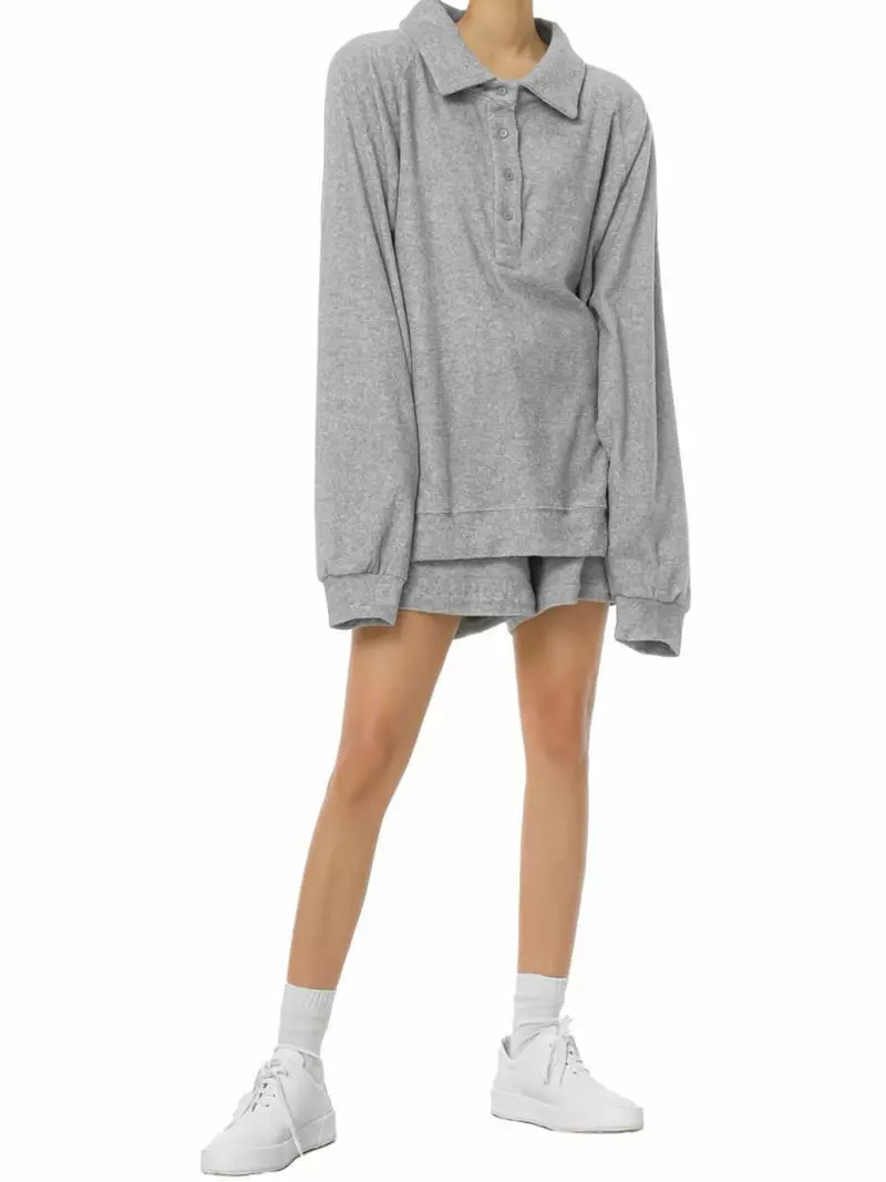 Paper Moon - Korean Women Fashion - #thelittlethings - Terry Collar Neck Line Sweatshirt - 9