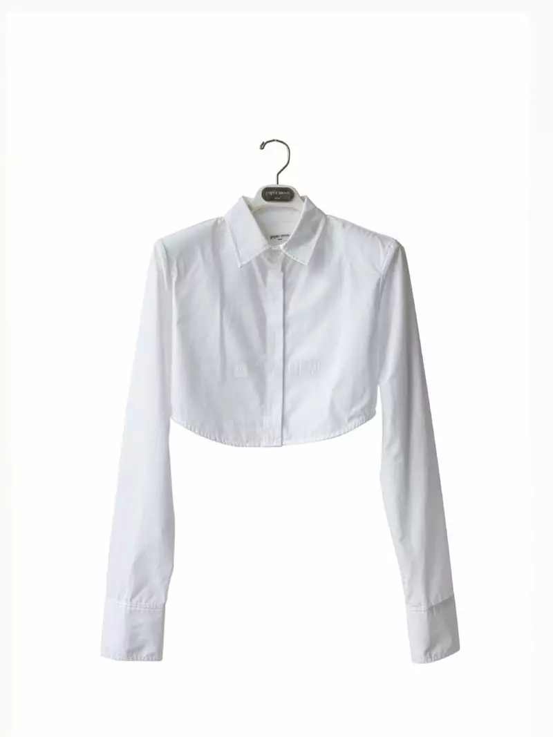 Paper Moon - Korean Women Fashion - #womensfashion - Luxe Pad Crop Shirt - 4