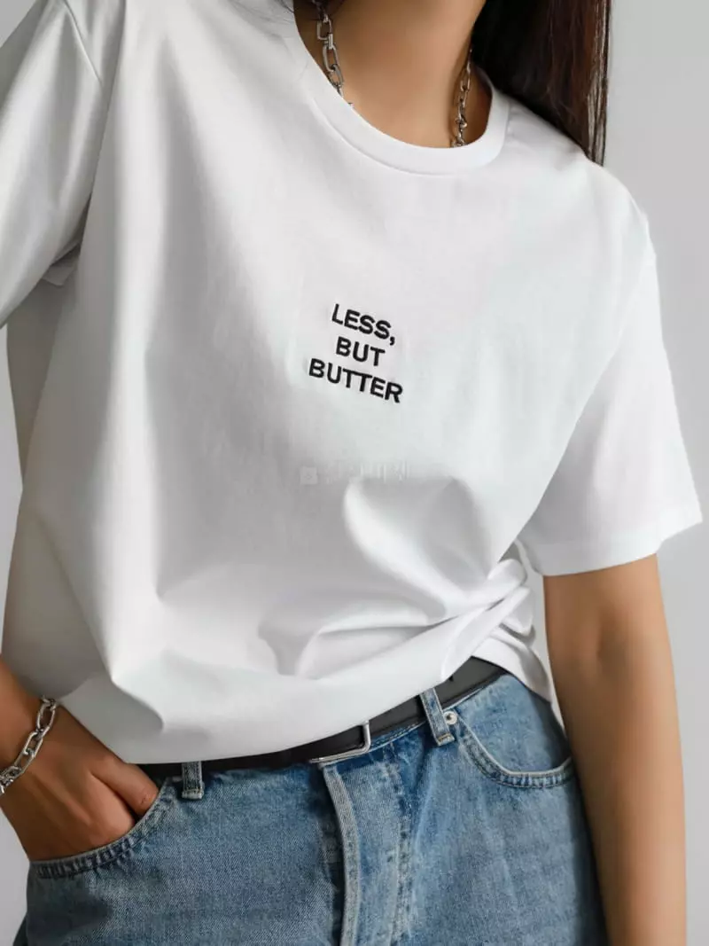 Paper Moon - Korean Women Fashion - #vintageinspired - Butter Print Stitch Tee - 4