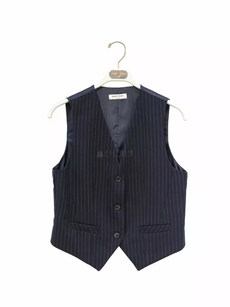 Paper Moon - Korean Women Fashion - #vintagekidsstyle - Classic Stripes Vest - 3