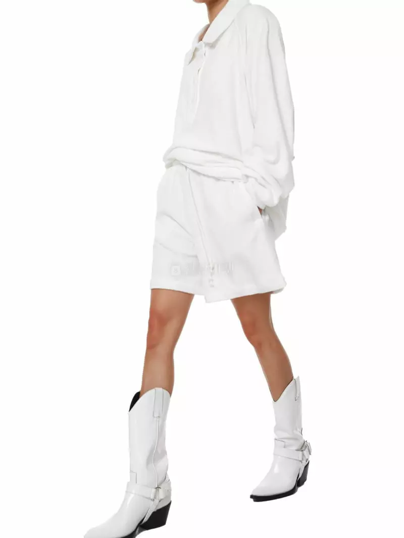 Paper Moon - Korean Women Fashion - #vintagekidsstyle - Terry Collar Neck Line Sweatshirt - 3