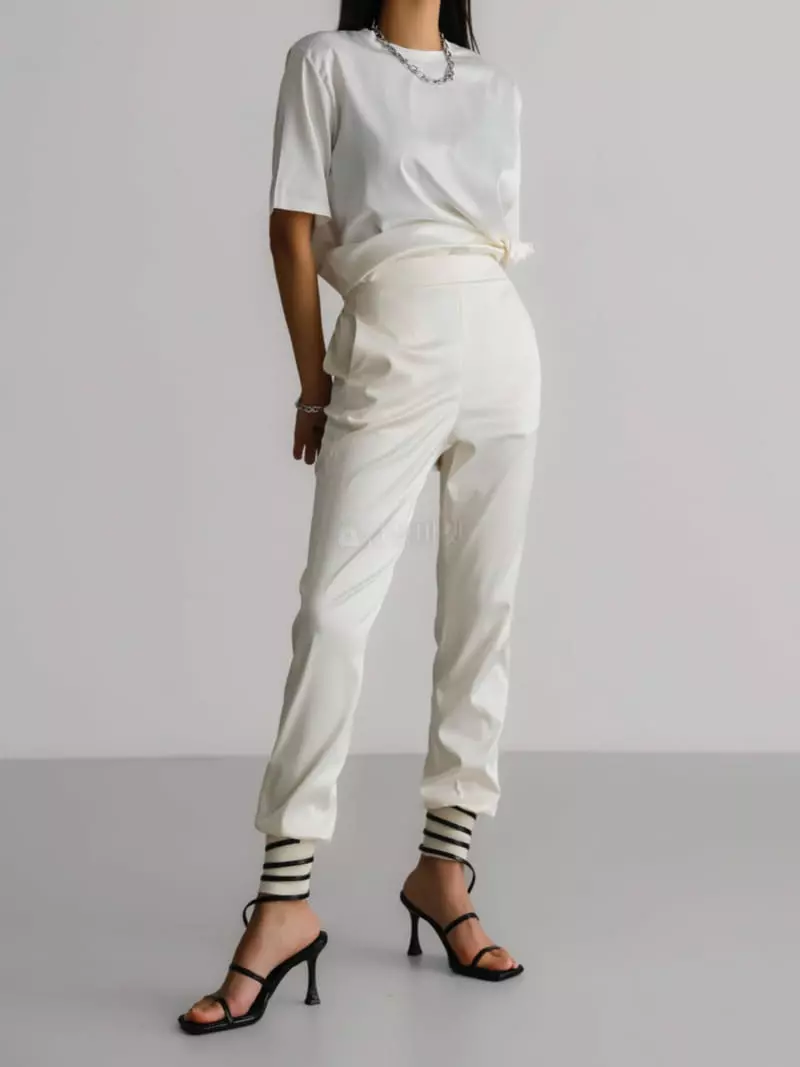 Paper Moon - Korean Women Fashion - #womensfashion - Satin Jogger Pants - 8