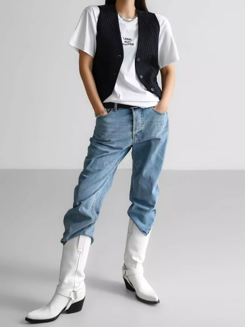 Paper Moon - Korean Women Fashion - #womensfashion - Classic Stripes Vest