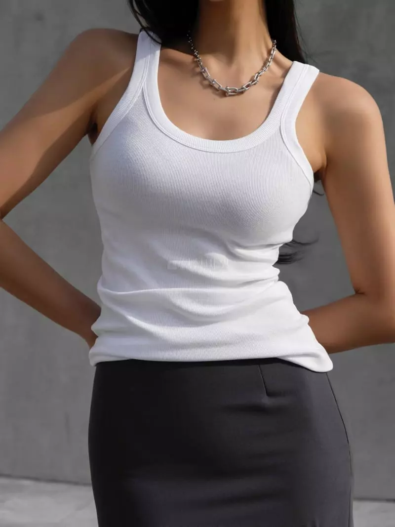 Paper Moon - Korean Women Fashion - #womensfashion - Sleeveless  Rib Top