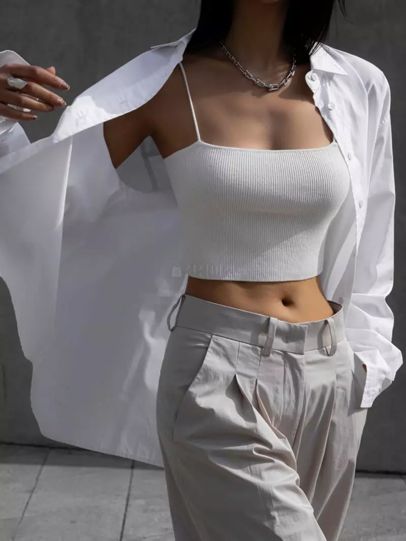 Paper Moon - Korean Women Fashion - #momslook - Classic Cotton Blouse - 4
