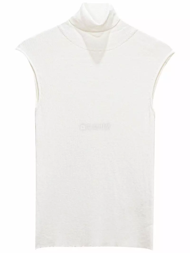 Paper Moon - Korean Women Fashion - #womensfashion - Turtleneck Sleeveless Knit Top - 3