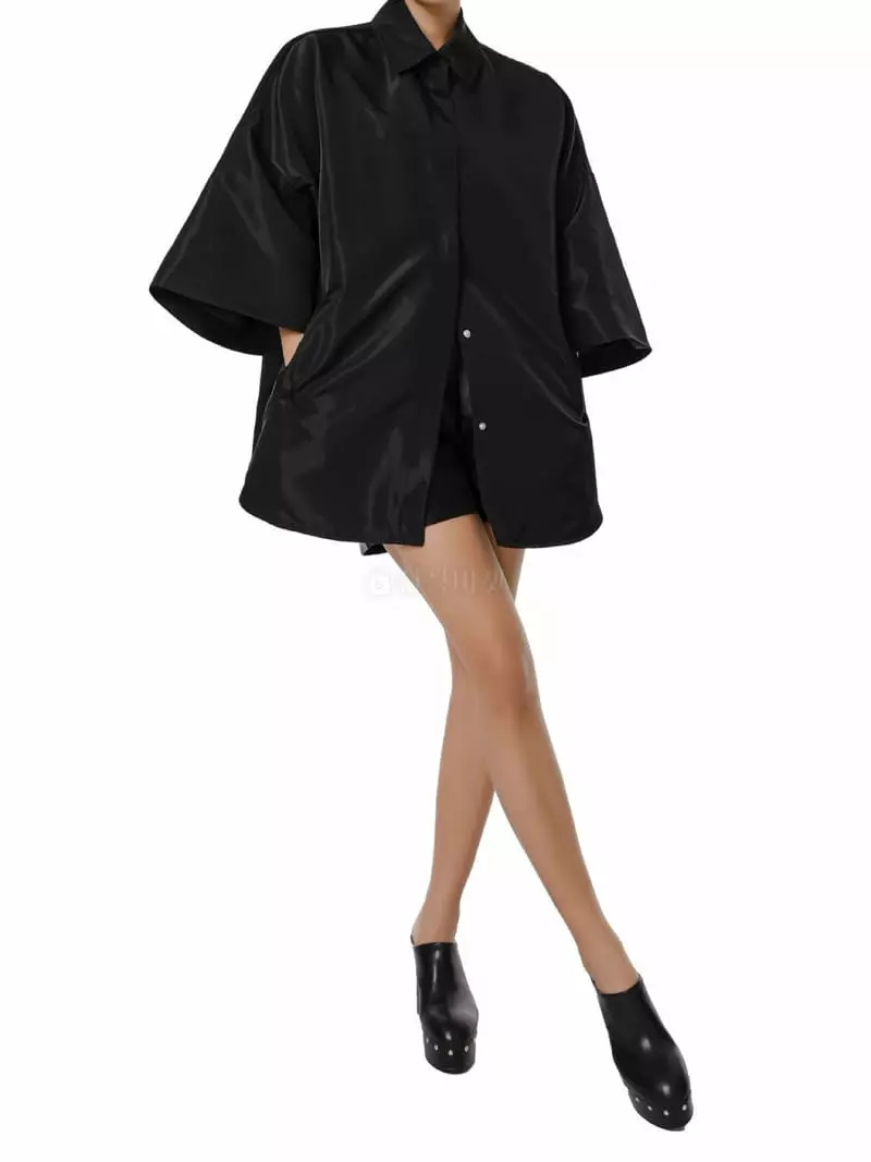 Paper Moon - Korean Women Fashion - #womensfashion - Shiny Half Cape Jacket