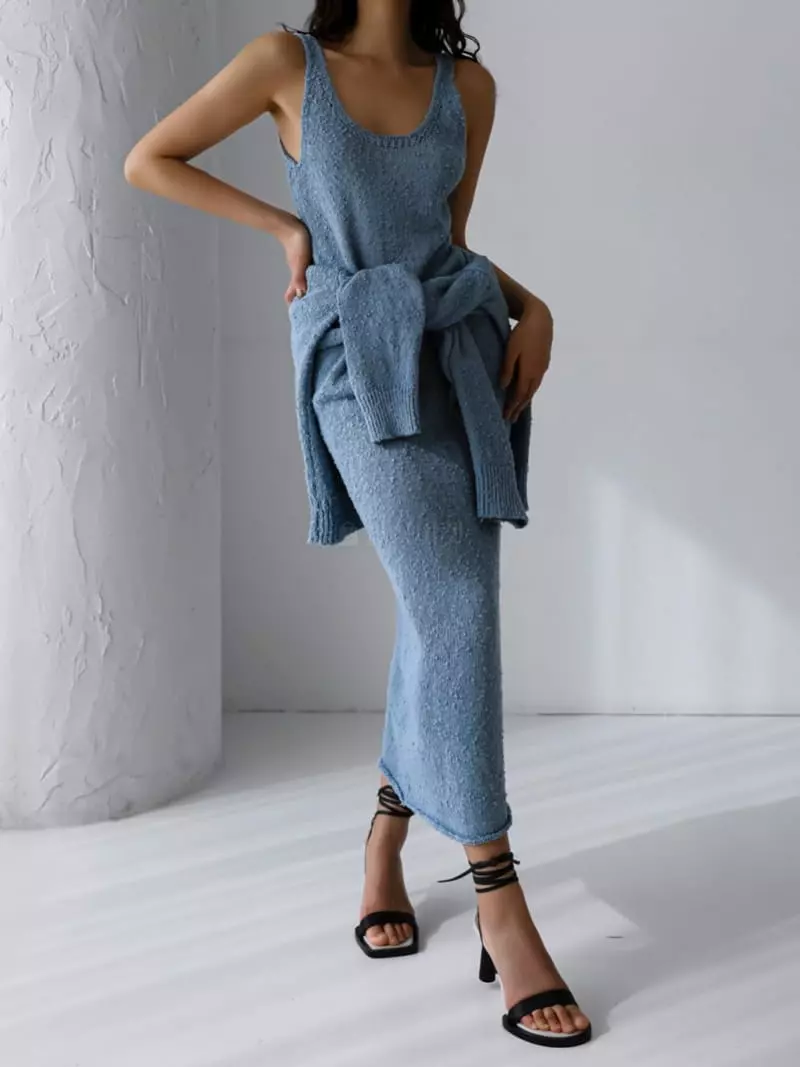 Paper Moon - Korean Women Fashion - #womensfashion - Sleeveless Knit One-piece - 5