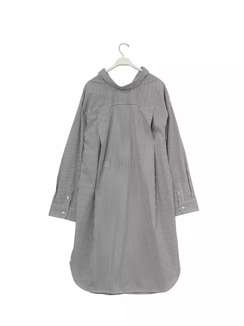 Paper Moon - Korean Women Fashion - #womensfashion - Stripes Swing Shirt One-piece - 9