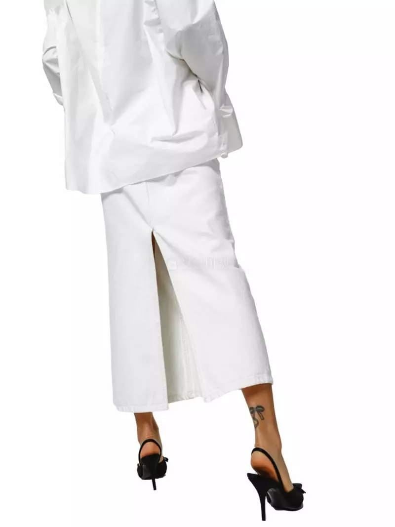 Paper Moon - Korean Women Fashion - #womensfashion - Corn Denim Pencel Skirt - 2