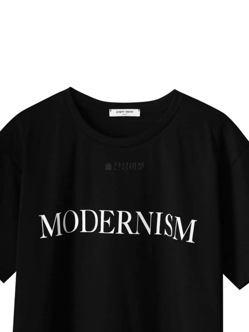 Paper Moon - Korean Women Fashion - #womensfashion - Modernism Print Tee - 3